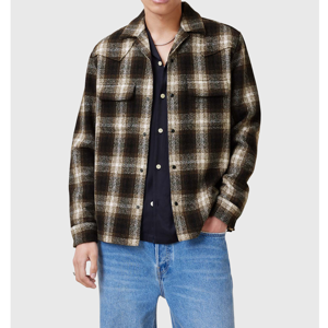 AllSaints Alvar Checked Western Relaxed Fit Shirt